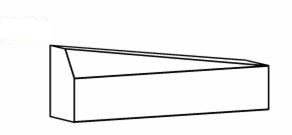 Left Drop Kerb: 3Ft Long x 6" (Rising to 10") High x 5" Wide 915mm x 152mm (Rising to 255mm) x127mm