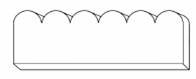 Scalloped 2ft Long x 7" high (610mm x 178mm)