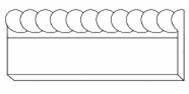 Roped 18" long x 8" high (460mm x 200mm)