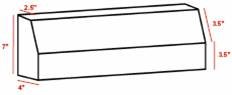 3ft Long x 7" High x 4" Wide (915mm x 177mm x 102mm)