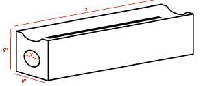 Safety Kerb 6" x 6" x 3ft long / 3" hole (152mm x 152mm x - 914mm / 75mm)