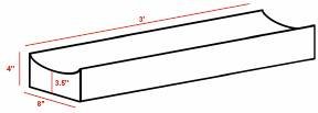 Pressed Channels 8" x 4" x 3ft (203mm x 102mm x 915mm)