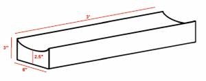 Pressed Channel 6" x 3" x 3ft (152mm x 75mm x 915mm)