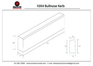 10X4 Bullnose Kerb