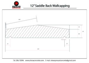 12 inch Saddle Back Wall Capping