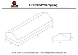 13 inch Peaked Wall Capping