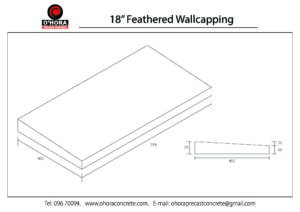 18 inch Feathered Wall Capping