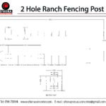 2 Hole Ranch Fencing Post