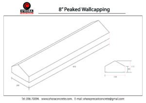 8 inch Peaked Wall Capping
