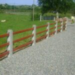 Concrete posts for timber rails