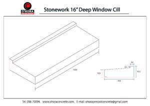 Stonework 16 inch Deep Window Cill